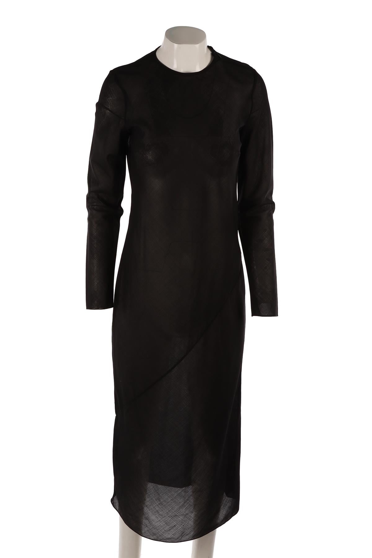 BLACK COTTON MAXI DRESS