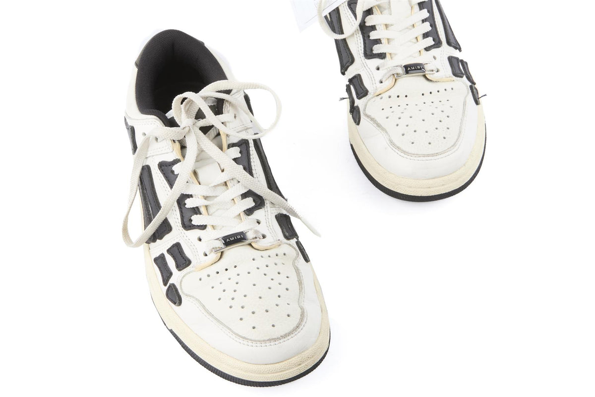 AMIRI WHITE SKEL LEATHER SNEAKERS EU 38 UK 5 US 8