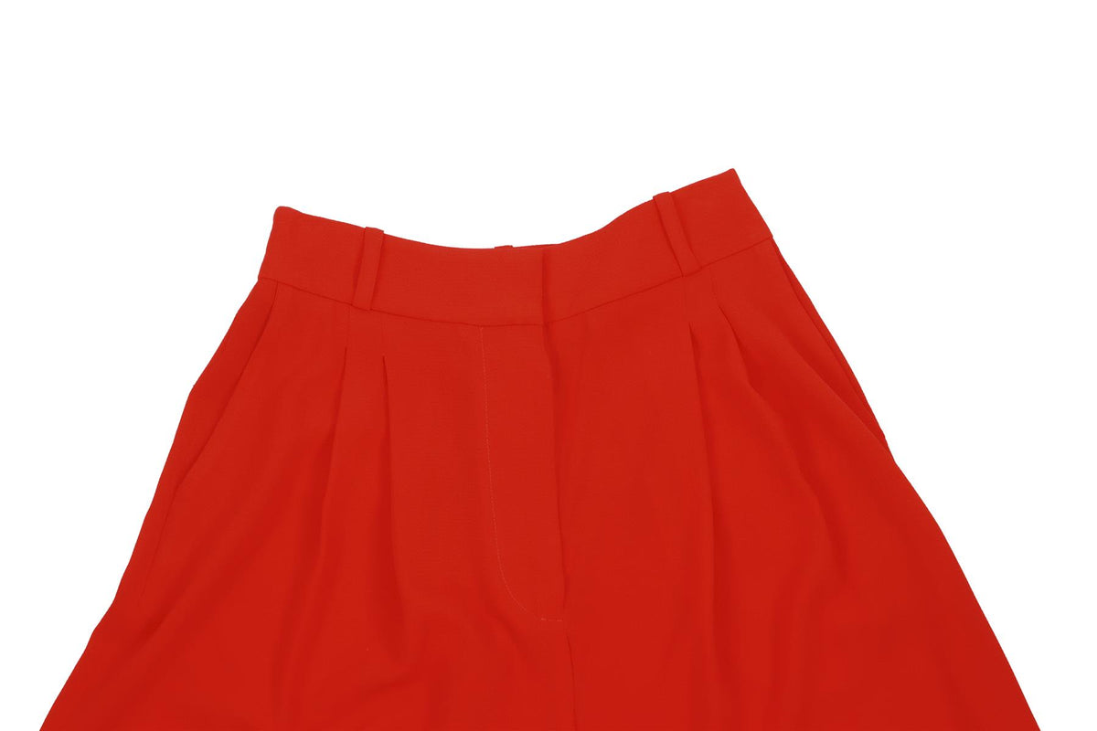 RED CREPE SHORTS