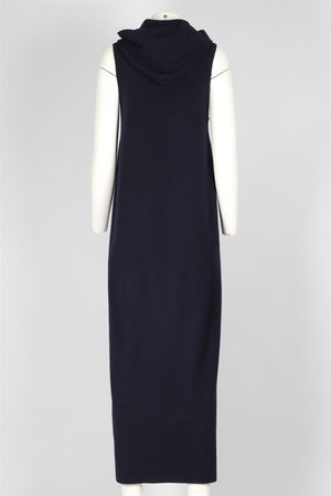 TIBI BLUE CASHMERE BLEND MAXI DRESS LARGE