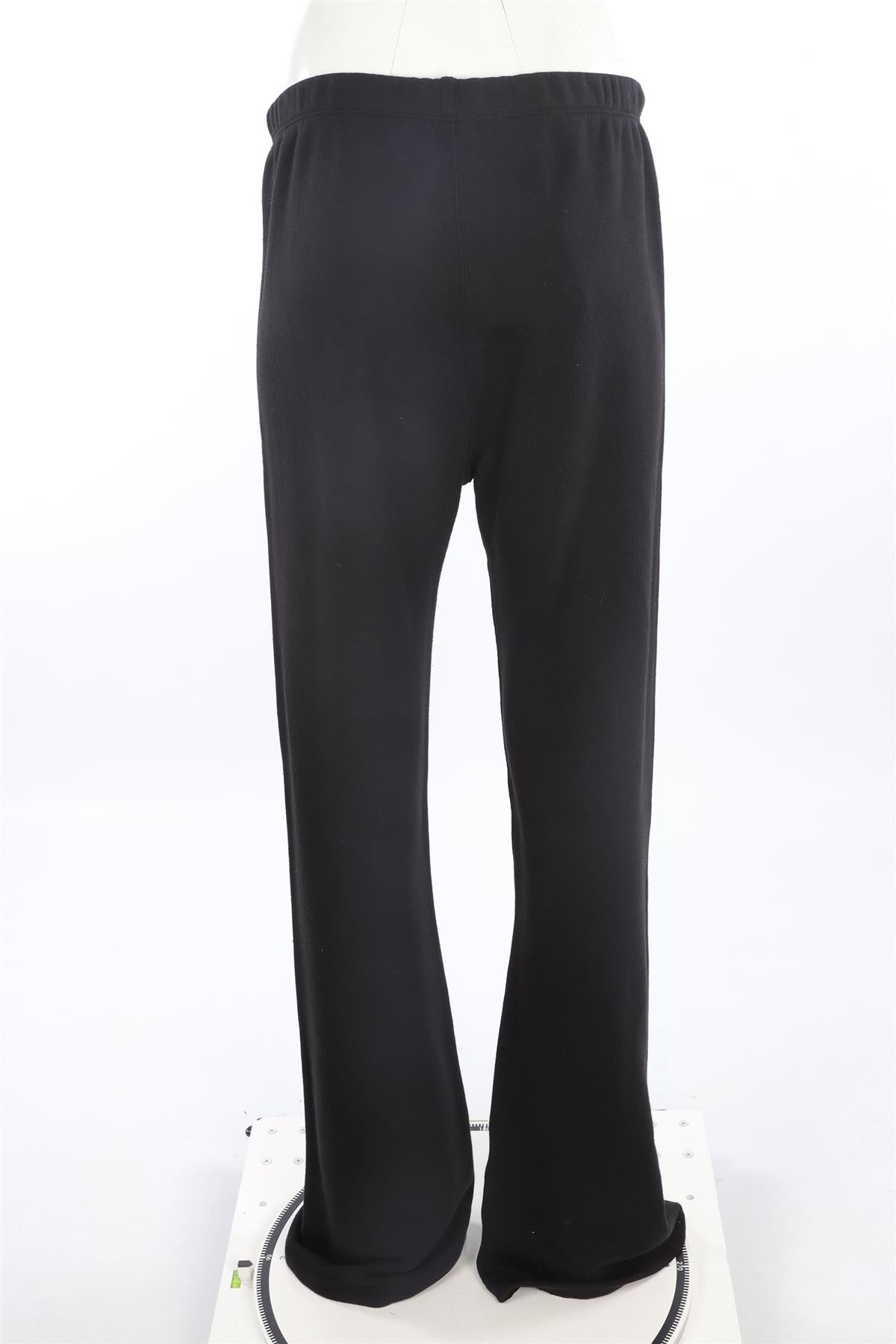 ETERNE BLACK COTTON TRACK PANTS MEDIUM