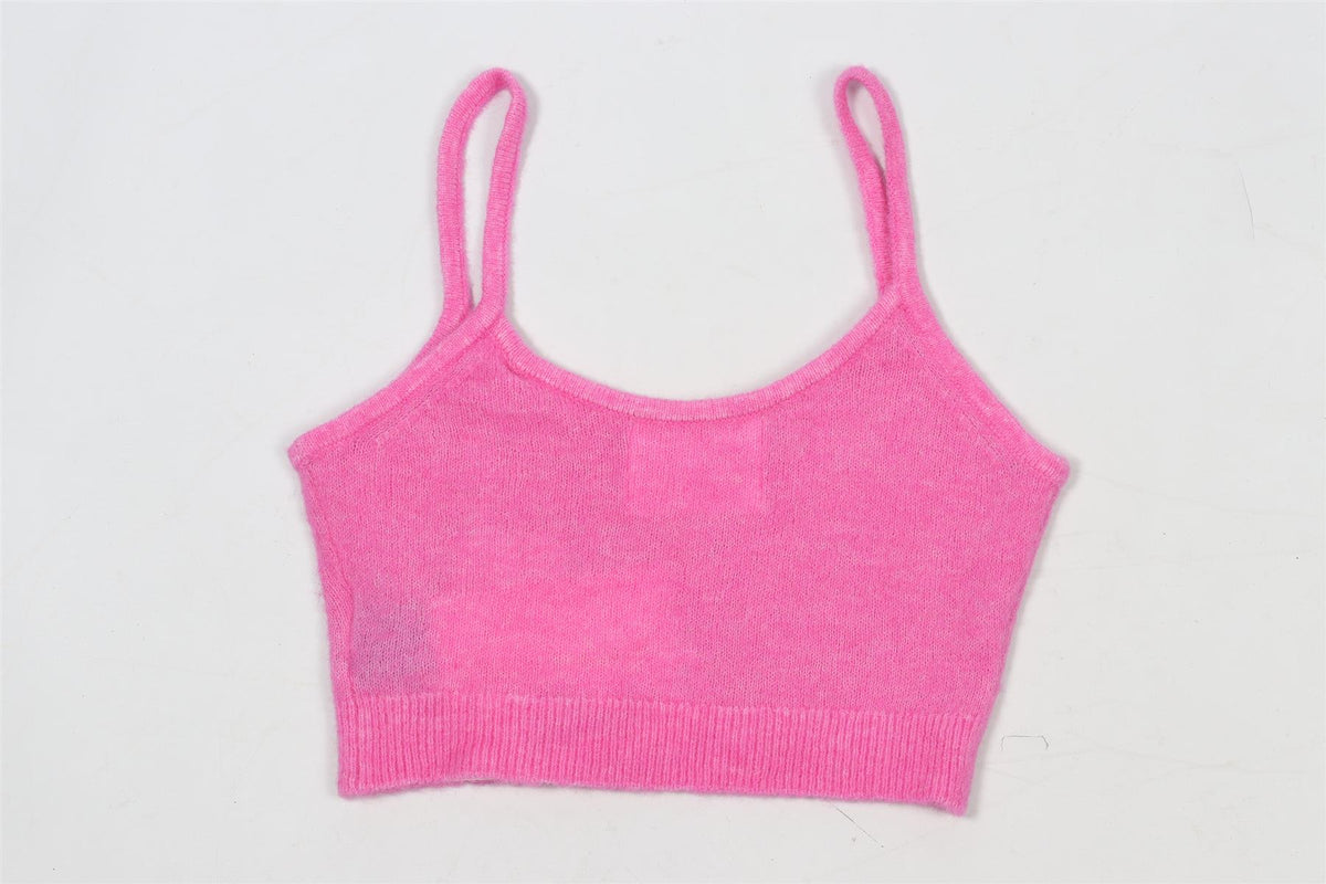 ISABEL MARANT ÉTOILE PINK CROPPED ALPACA BLEND TOP FR 34 UK 6