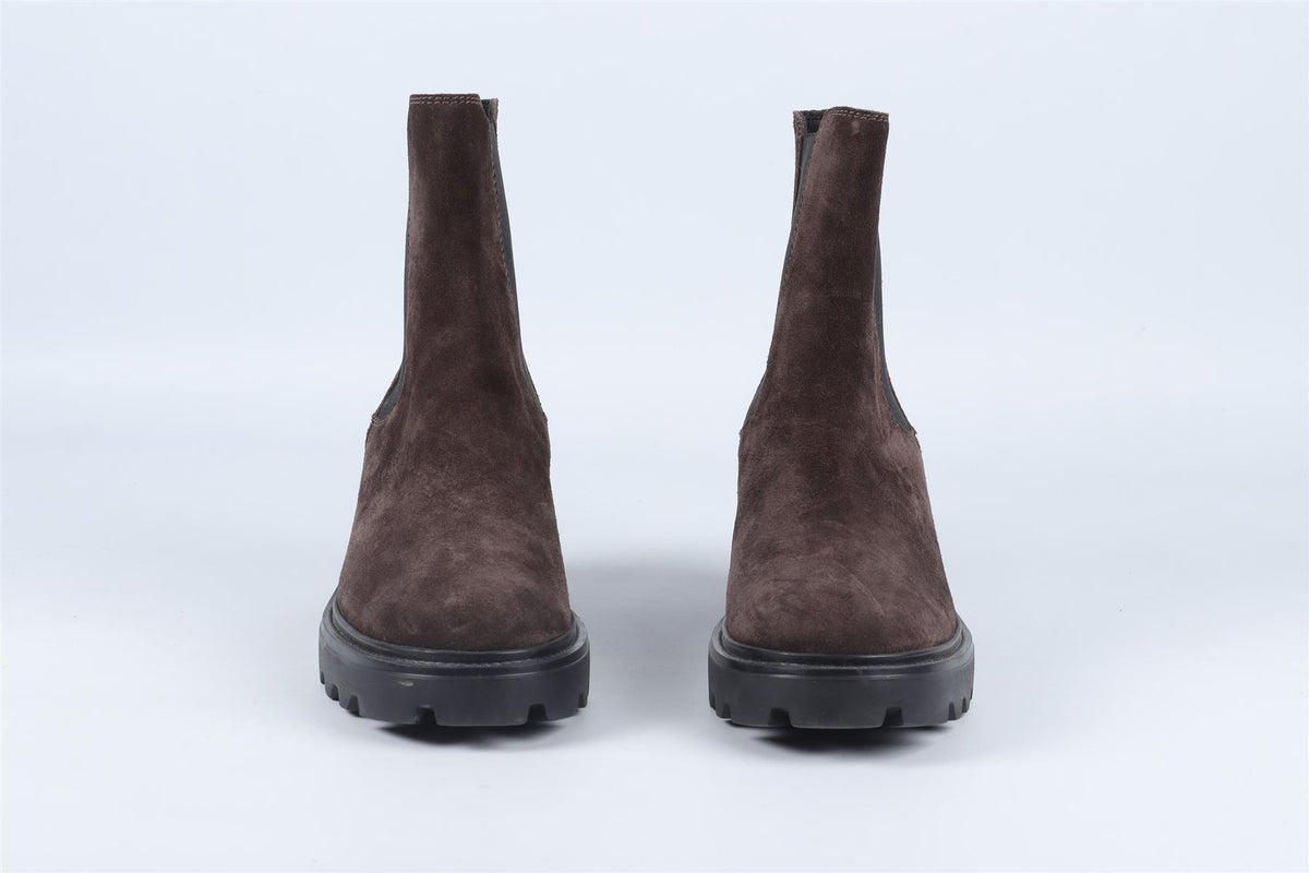 TOD'S BROWN SUEDE ANKLE BOOTS EU 37.5 UK 4.5 US 7.5