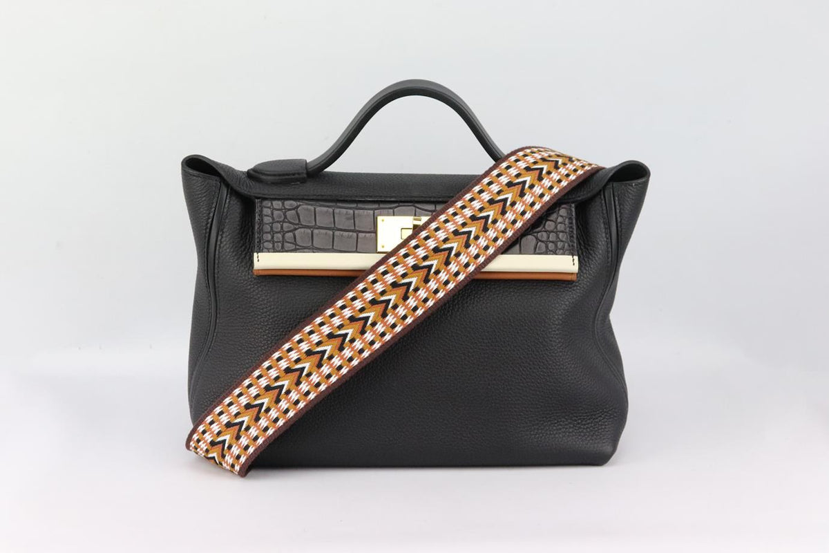 HERMÈS 2020 24/24 29CM TOGO LEATHER, ALLIGATOR AND SWIFT LEATHER BAG