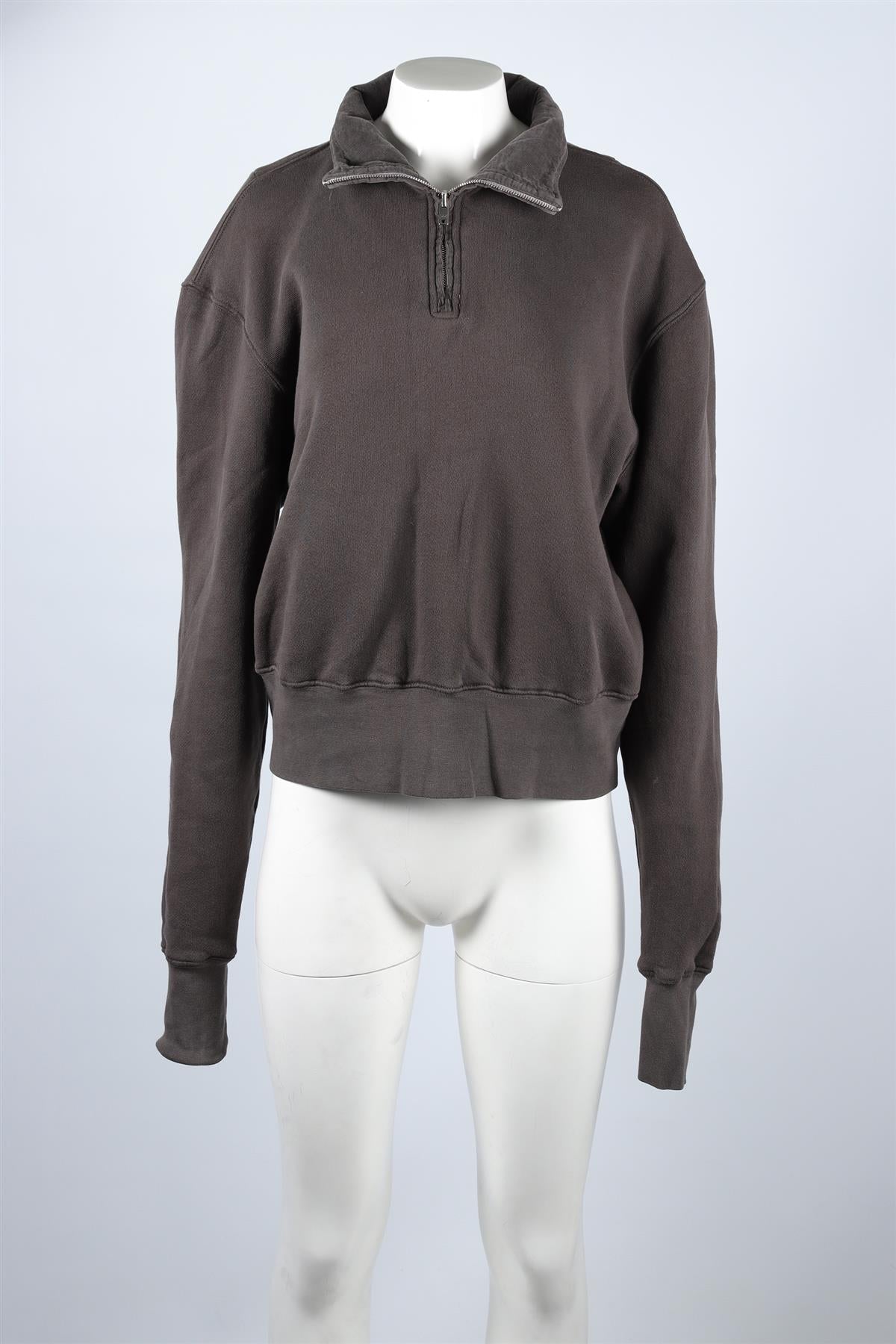 LES TIEN GREY COTTON SWEATSHIRT MEDIUM