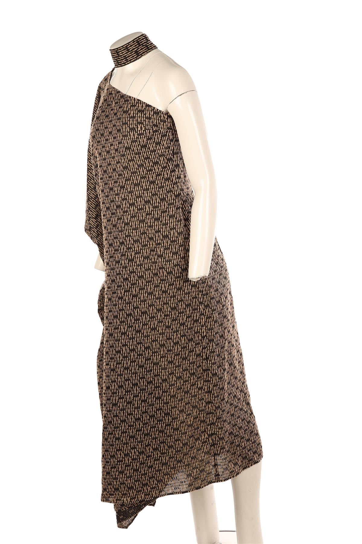 TALLER MARMO BLACK COTTON MAXI DRESS IT 44 UK 12