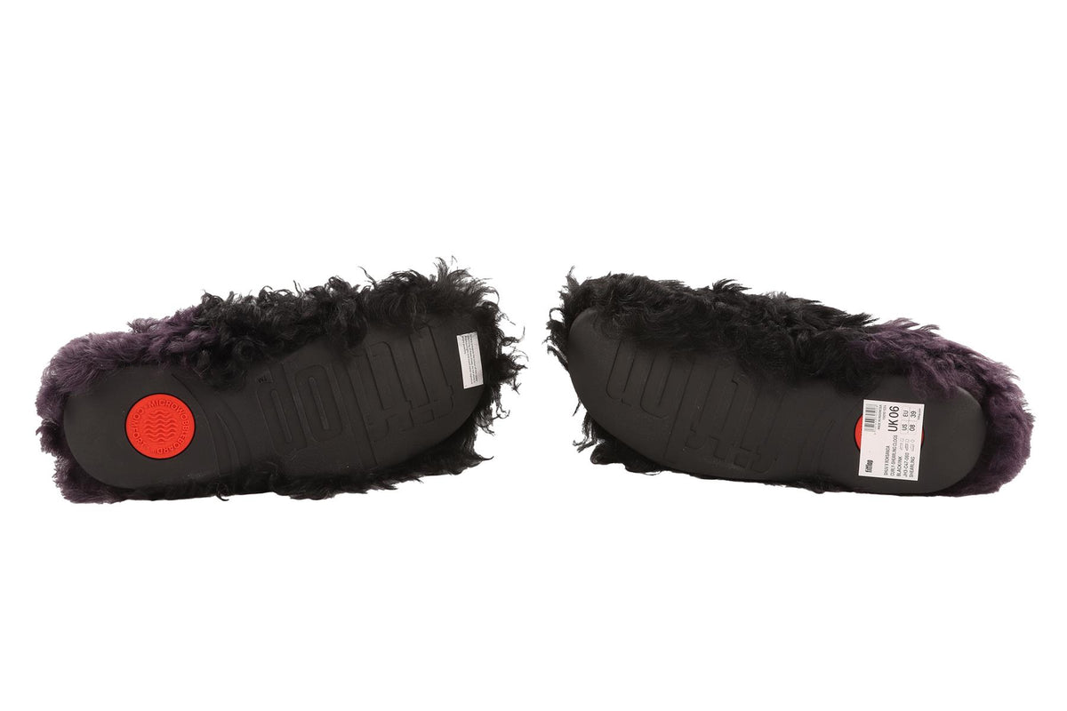 FITFLOP + ROKSANDA BLACK SHEARLING CLOGS EU 39 UK 6 US 9