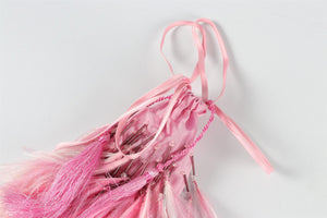 THE ATTICO PINK FEATHER SHOULDER BAG