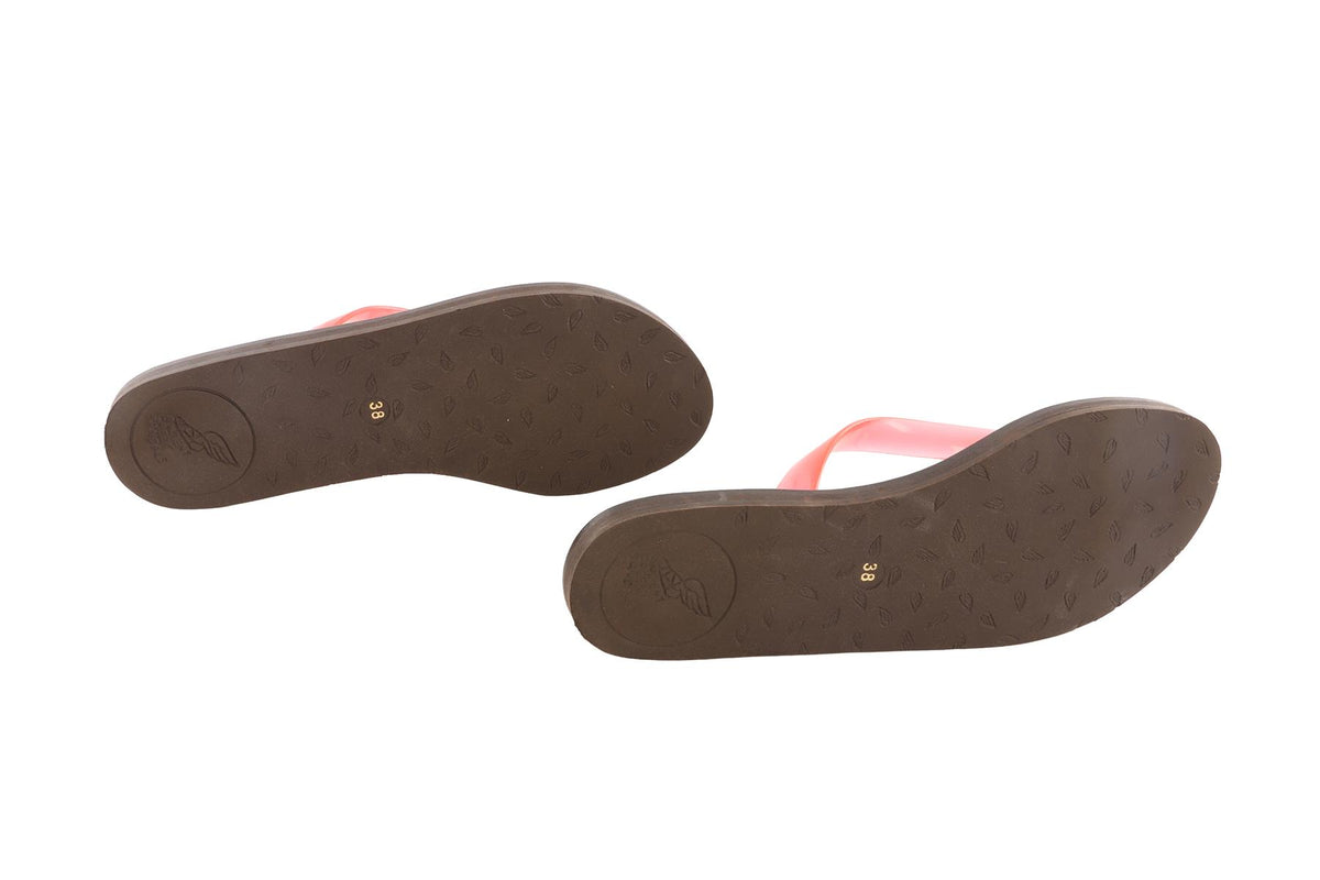 ANCIENT GREEK SANDALS RED RUBBER FLIP FLOPS EU 39 UK 6 US 9