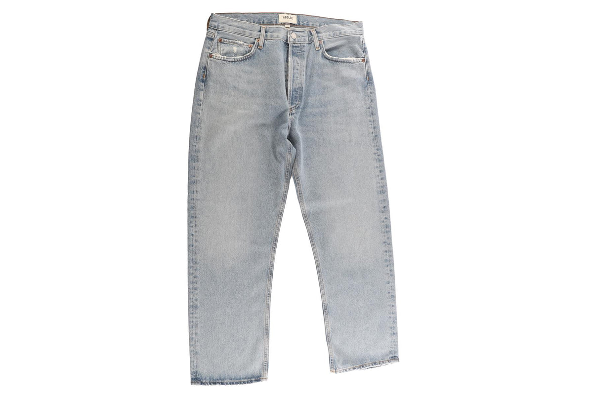 AGOLDE BLUE DENIM STRAIGHT LEG JEANS W31 UK 12-14