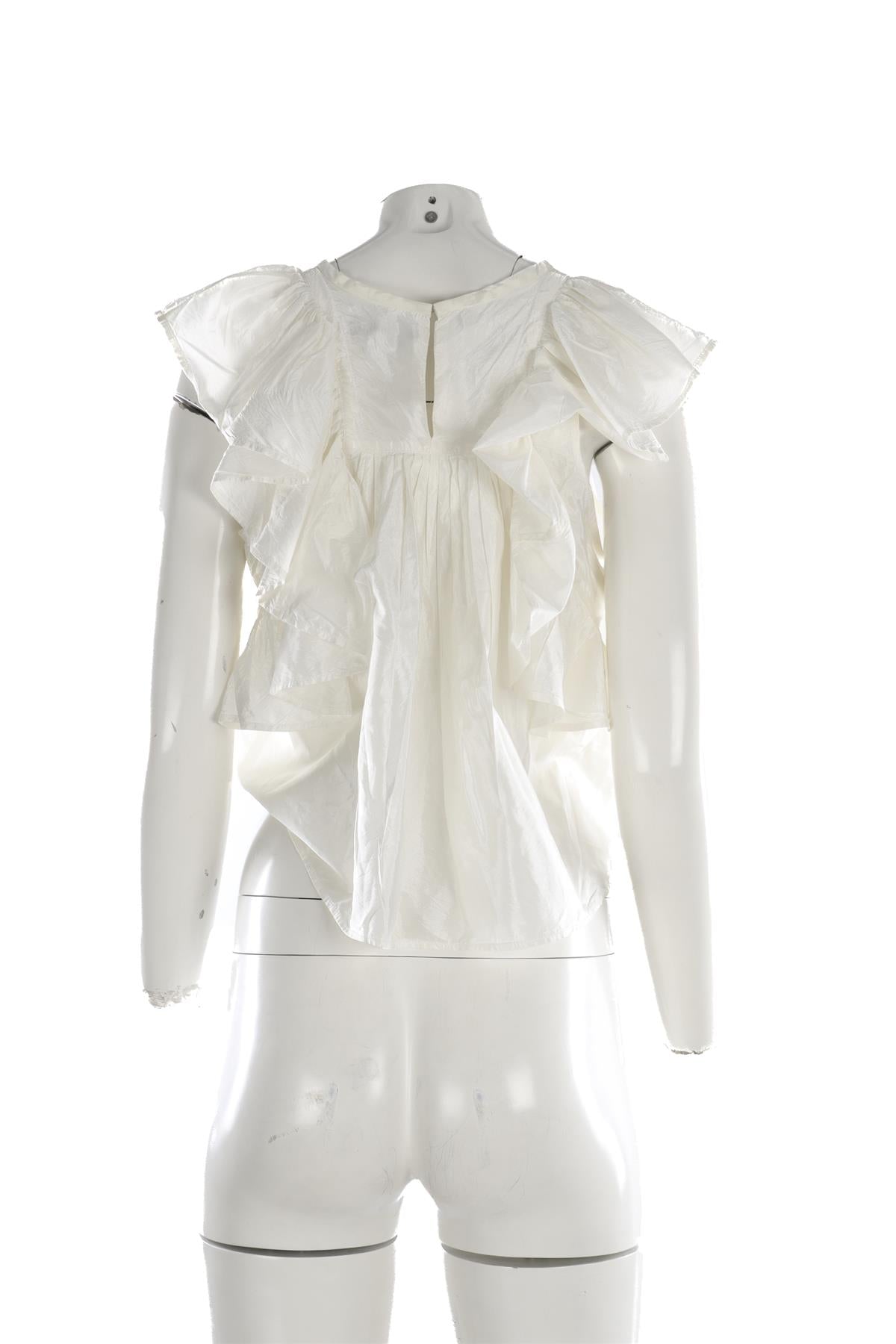 ISABEL MARANT WHITE SATIN TOP FR 38 UK 10