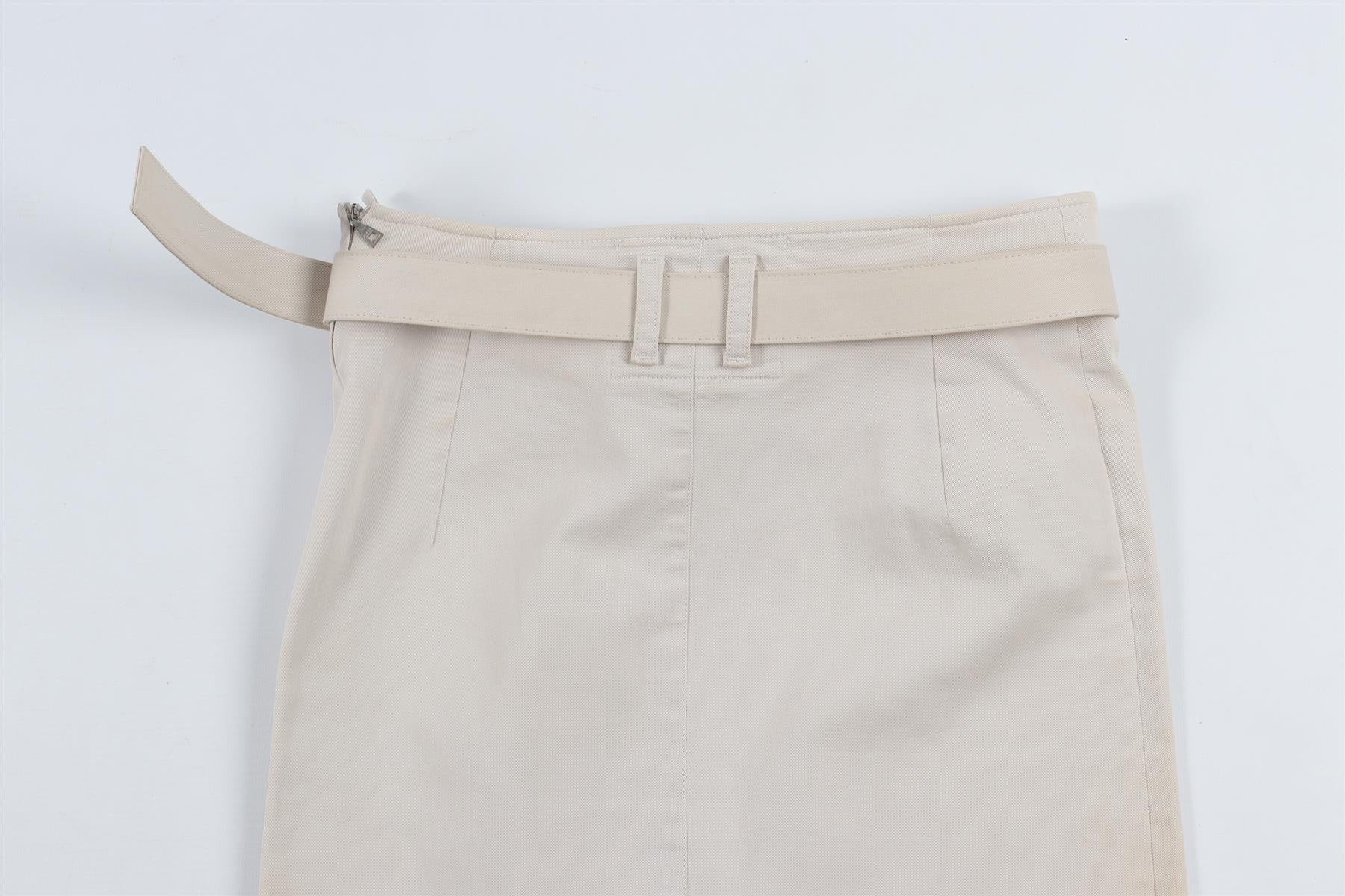 PRADA GREY COTTON MINI SKIRT IT 38 UK 6