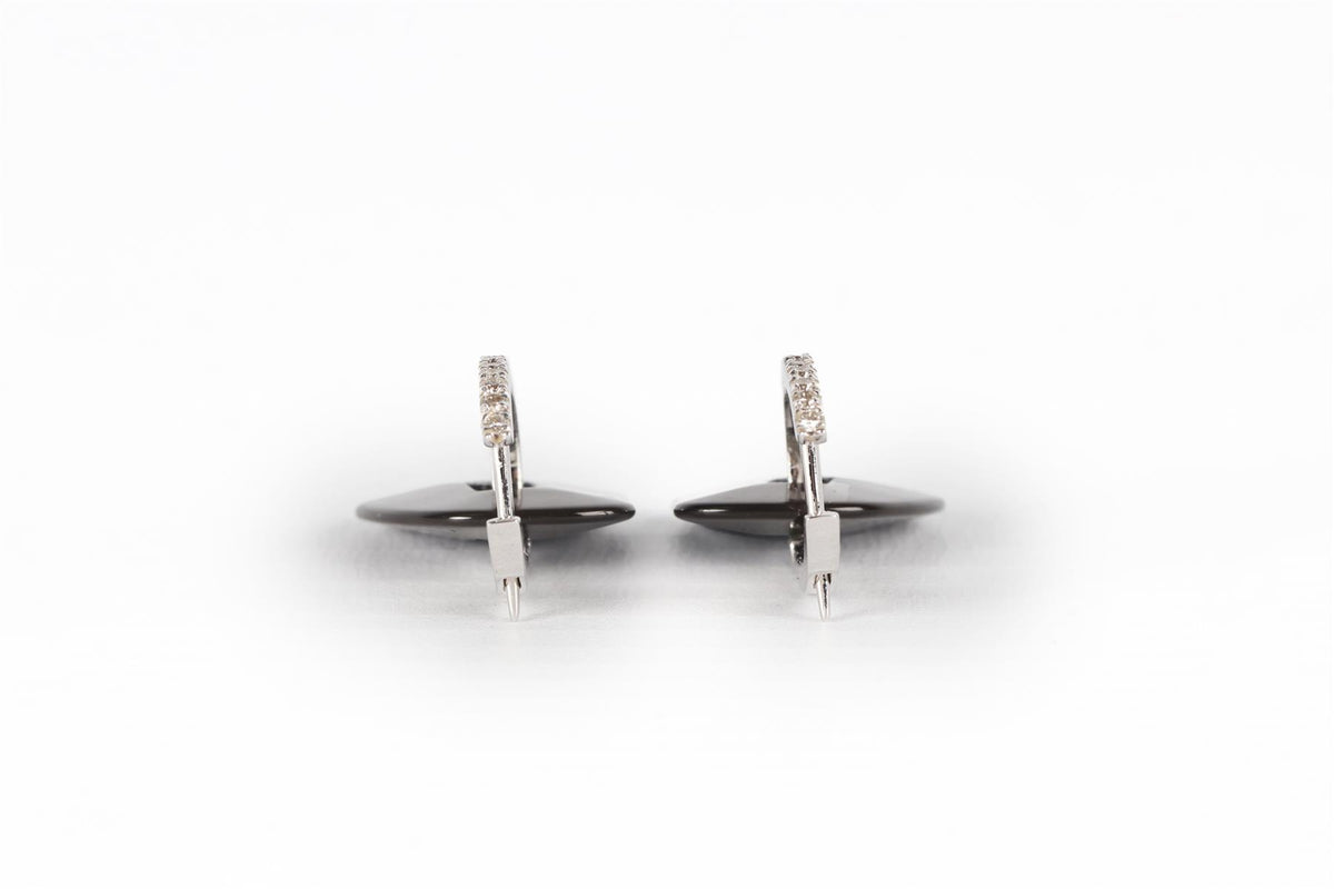 MATTIOLI PUZZLE 18KT WHITE GOLD AND DIAMONDS EARRINGS AND 11 COLOURED PAIRS SET