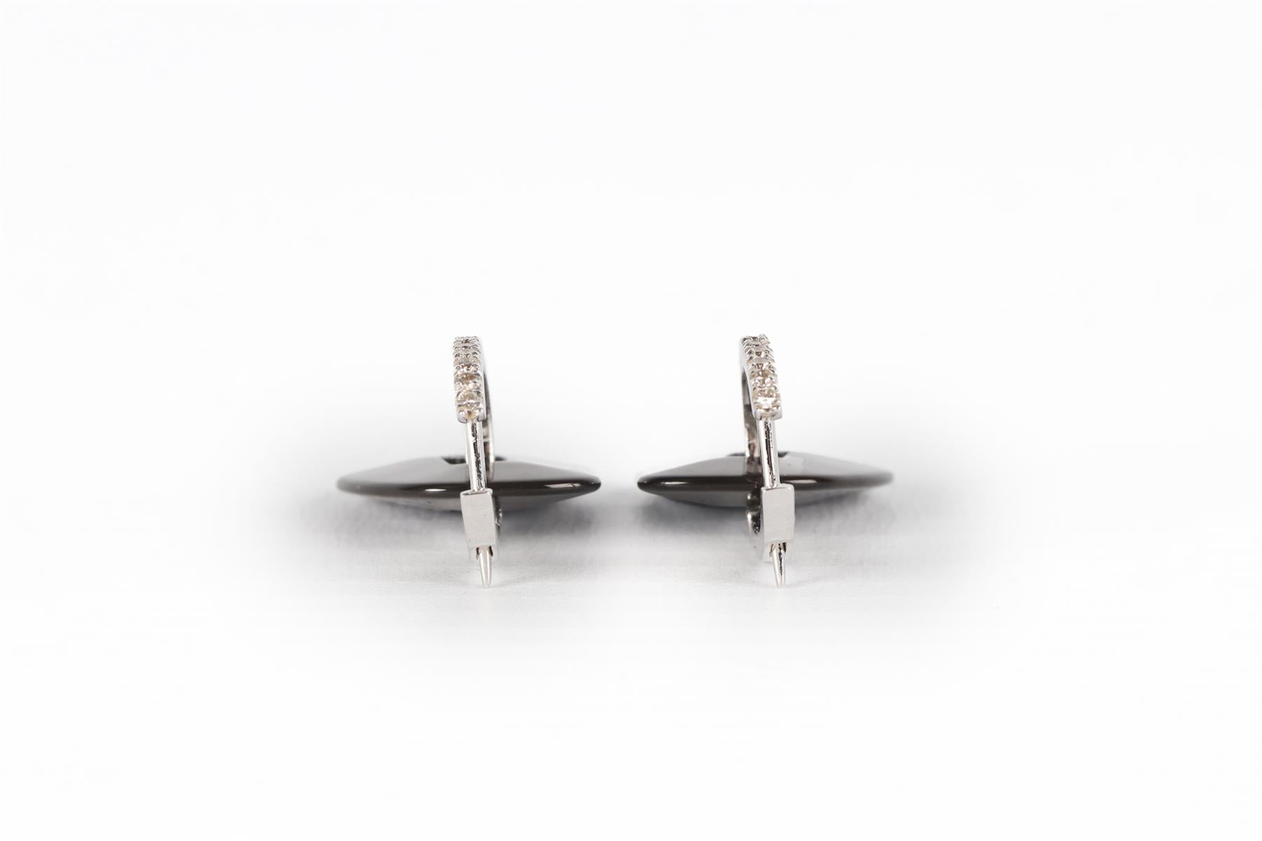 MATTIOLI PUZZLE 18KT WHITE GOLD AND DIAMONDS EARRINGS AND 11 COLOURED PAIRS SET