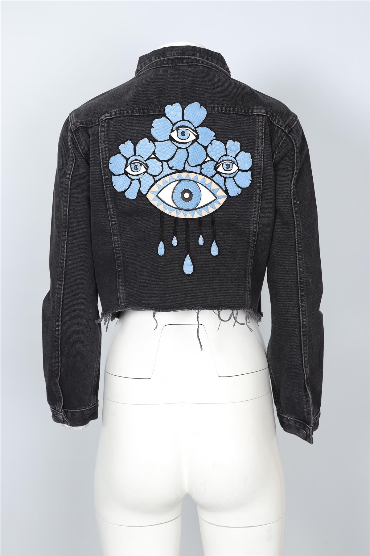 GRLFRND BLACK DENIM JACKET SMALL