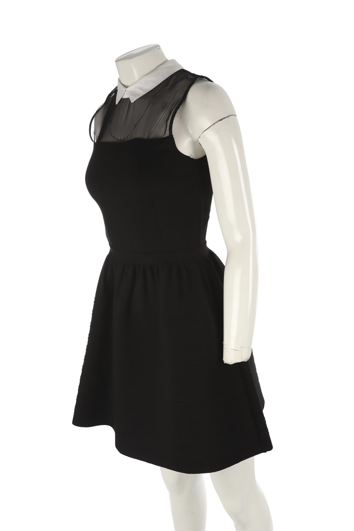 MAJE BLACK SCUBA MINI DRESS UK 8