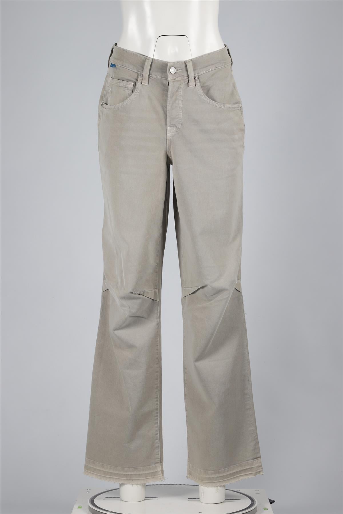 COTTON CITIZEN TAUPE COTTON BLEND WIDE LEG PANTS W24