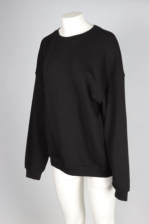 ETERNE BLACK COTTON SWEATSHIRT MEDIUM