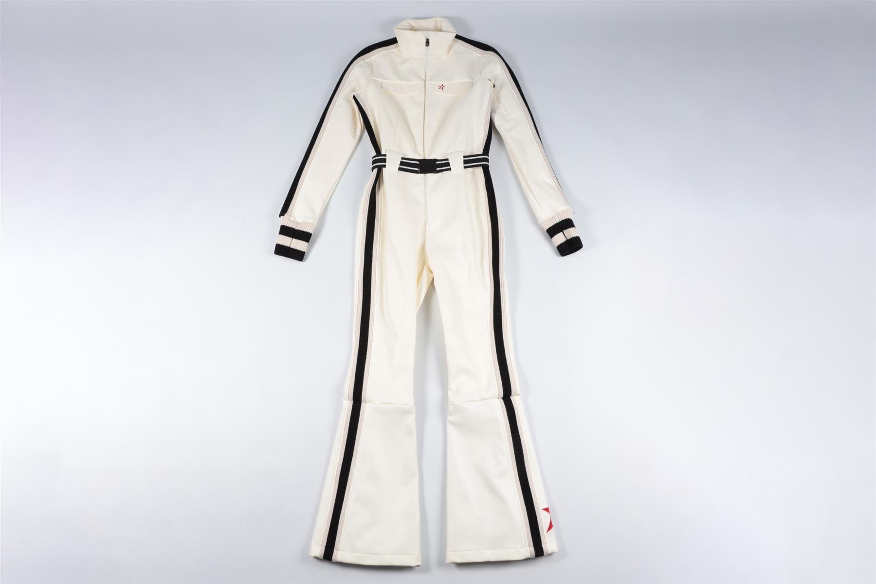 PERFECT MOMENT IVORY FAUX LEATHER SKI SUIT SMALL