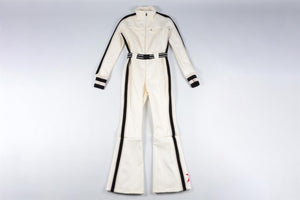 PERFECT MOMENT IVORY FAUX LEATHER SKI SUIT SMALL