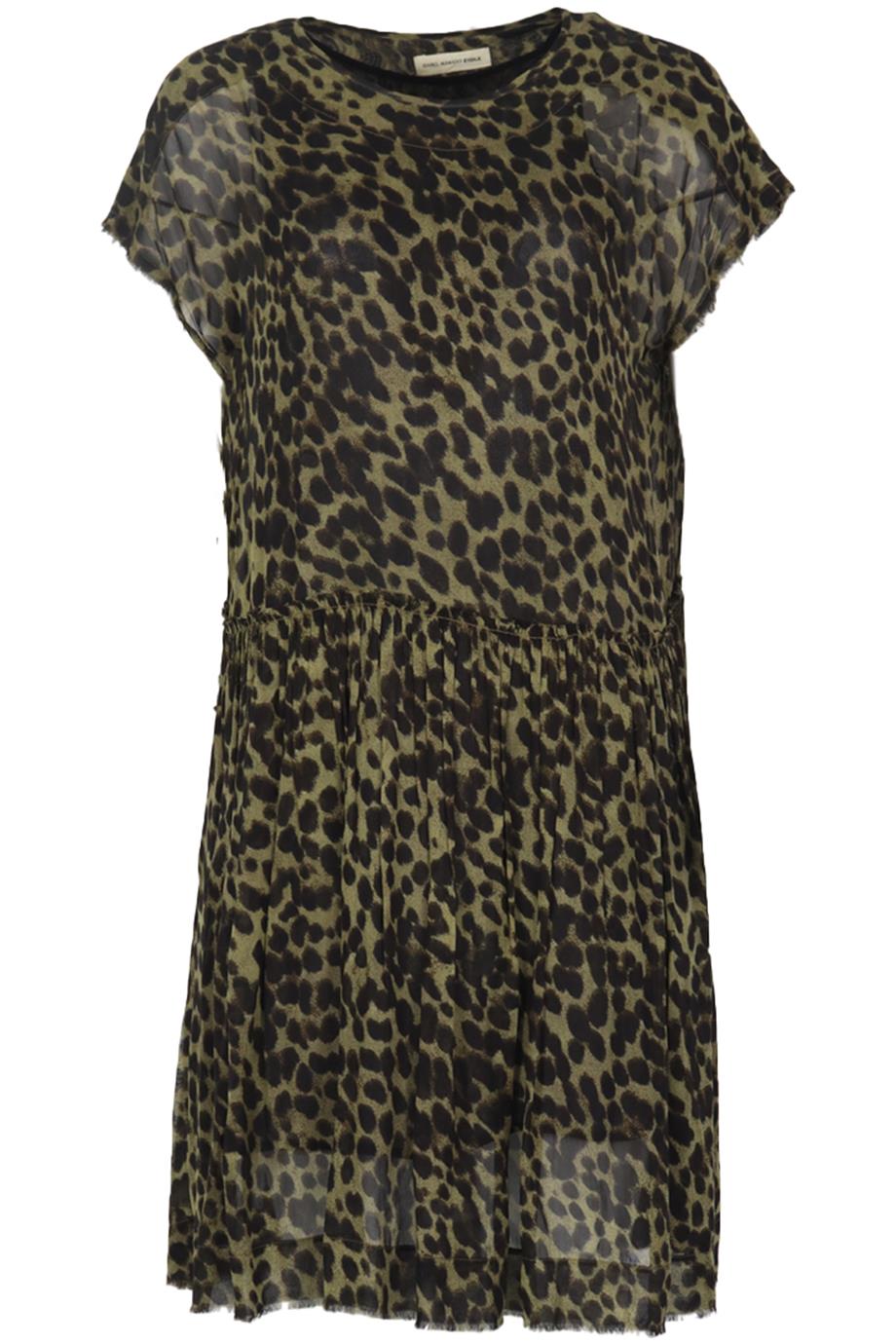 ISABEL MARANT ÉTOILE LEOPARD PRINT SILK MINI DRESS FR 34 UK 6