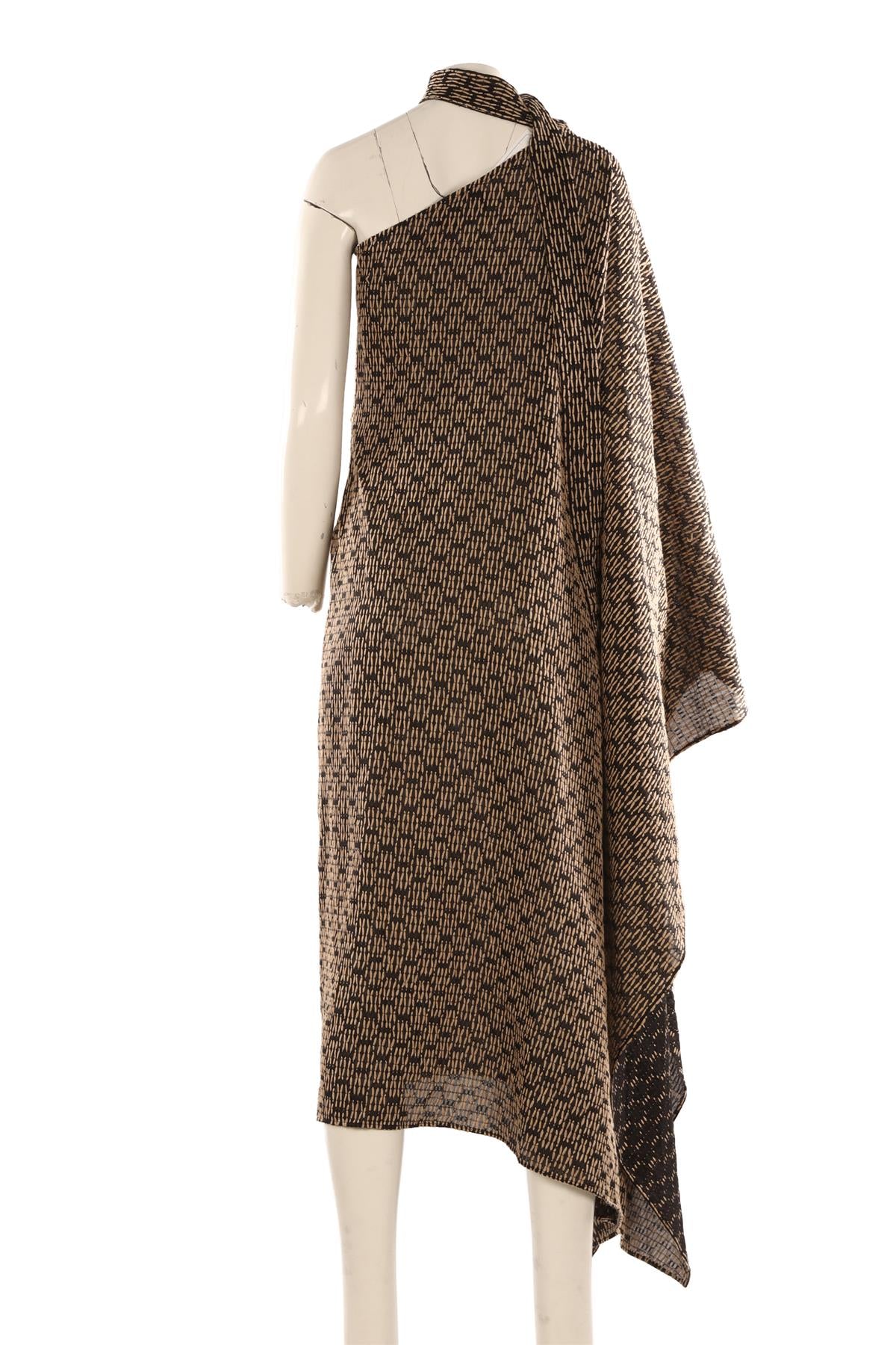 TALLER MARMO BLACK COTTON MAXI DRESS IT 44 UK 12