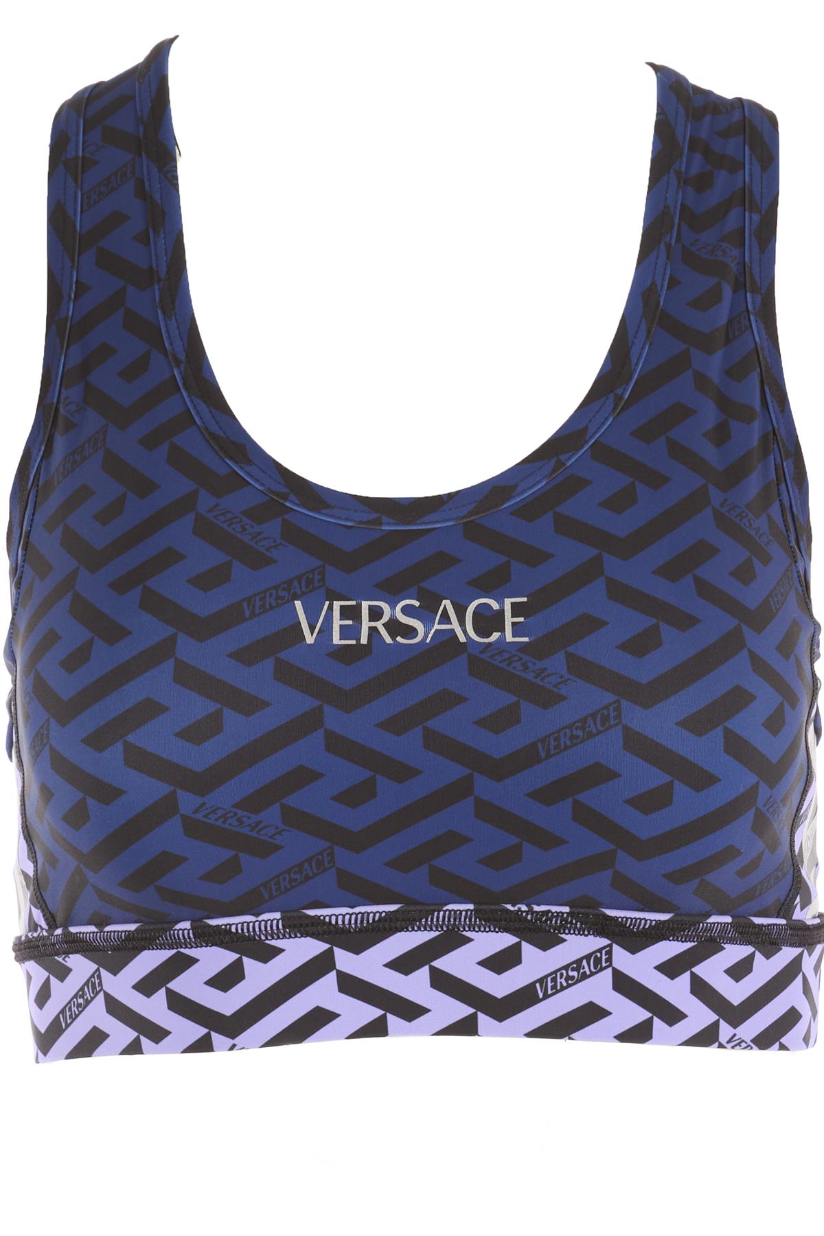 VERSACE NAVY JERSEY TOP MEDIUM