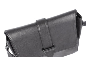 CHANEL BLACK 2000 - 2002 LEATHER SHOULDER BAG