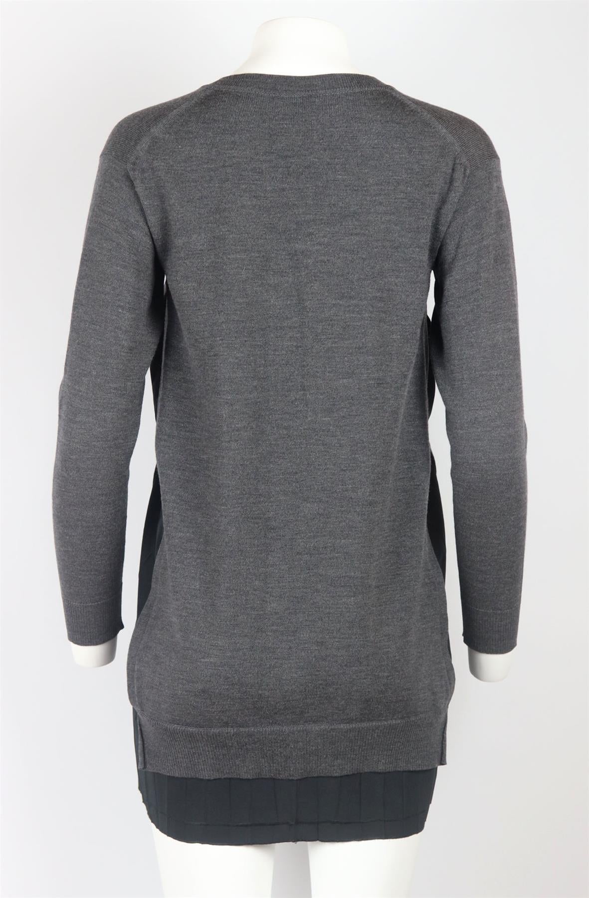 MIU MIU SILK TRIMMED WOOL SWEATER DRESS IT 38 UK 6
