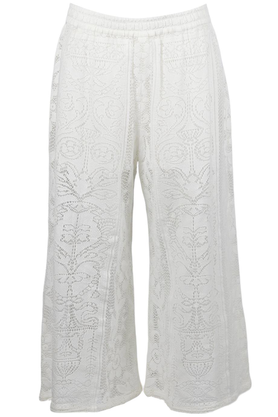 DOLCE AND GABBANA CROCET WIDE LEG PANTS IT 48 UK 16