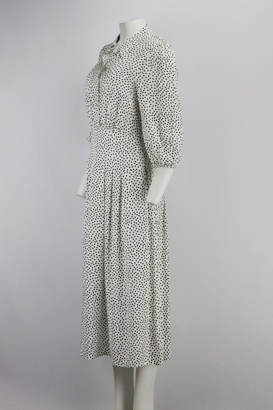 RIXO POLKA DOT VOILE MAXI DRESS XSMALL