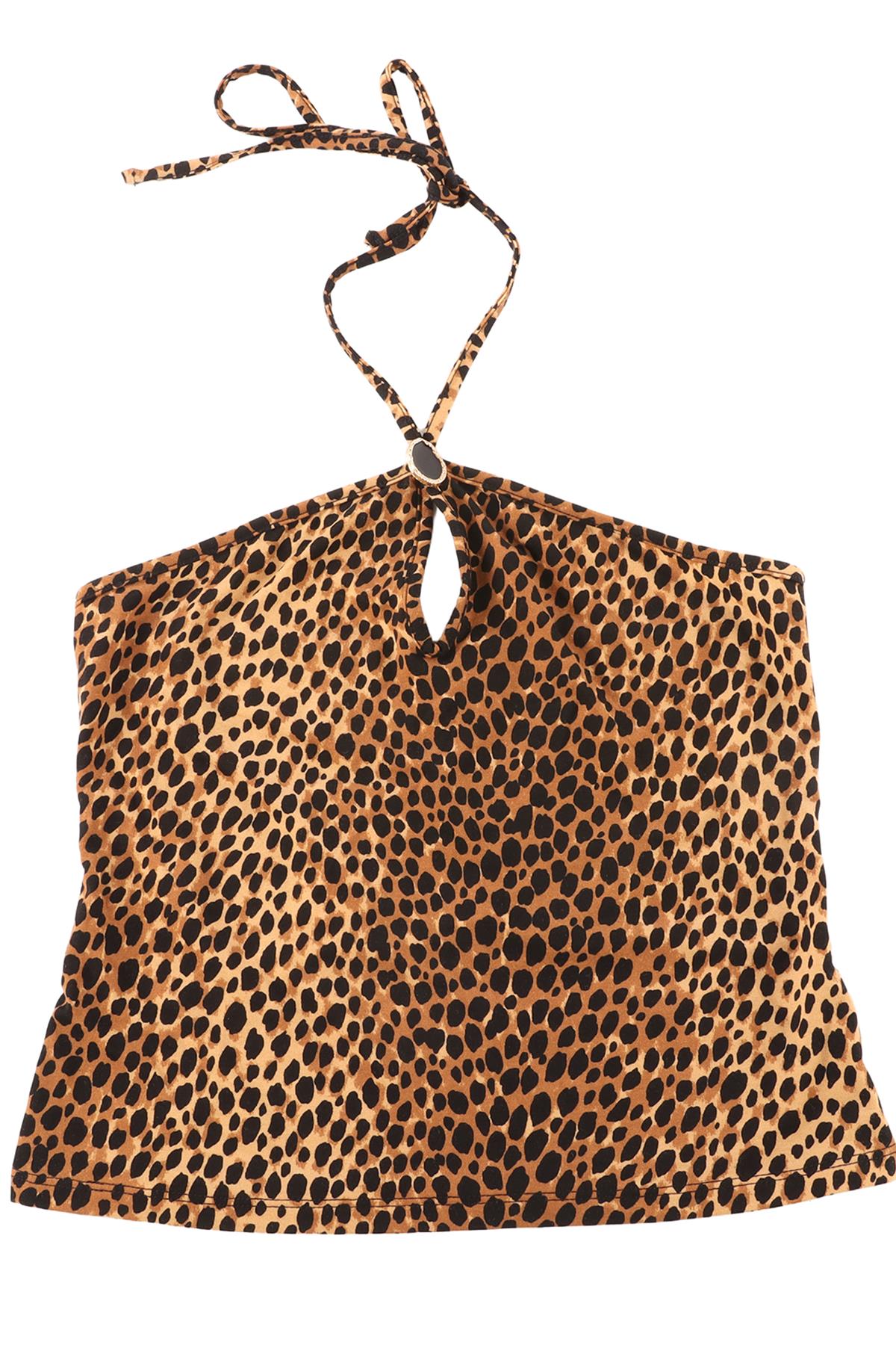 REFORMATION BROWN JERSEY TOP SMALL
