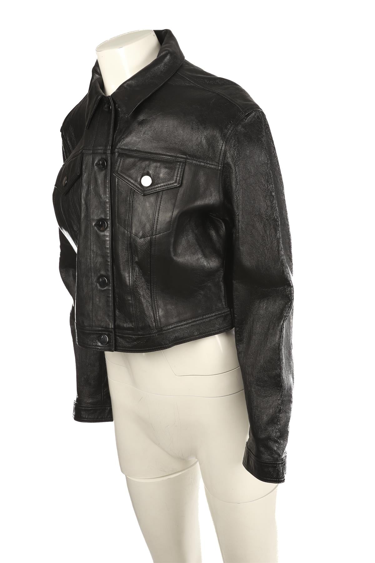 J BRAND BLACK LEATHER JACKET SMALL