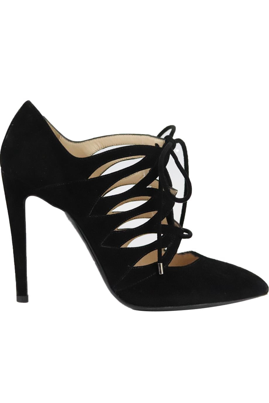 GIORGIO ARMANI CUTOUT SUEDE PUMPS EU 38.5 UK 5.5 US 8.5