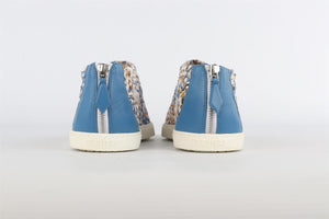 HERMÈS BLUE OXYGENE CLOTH SNEAKERS EU 38 UK 5 US 8