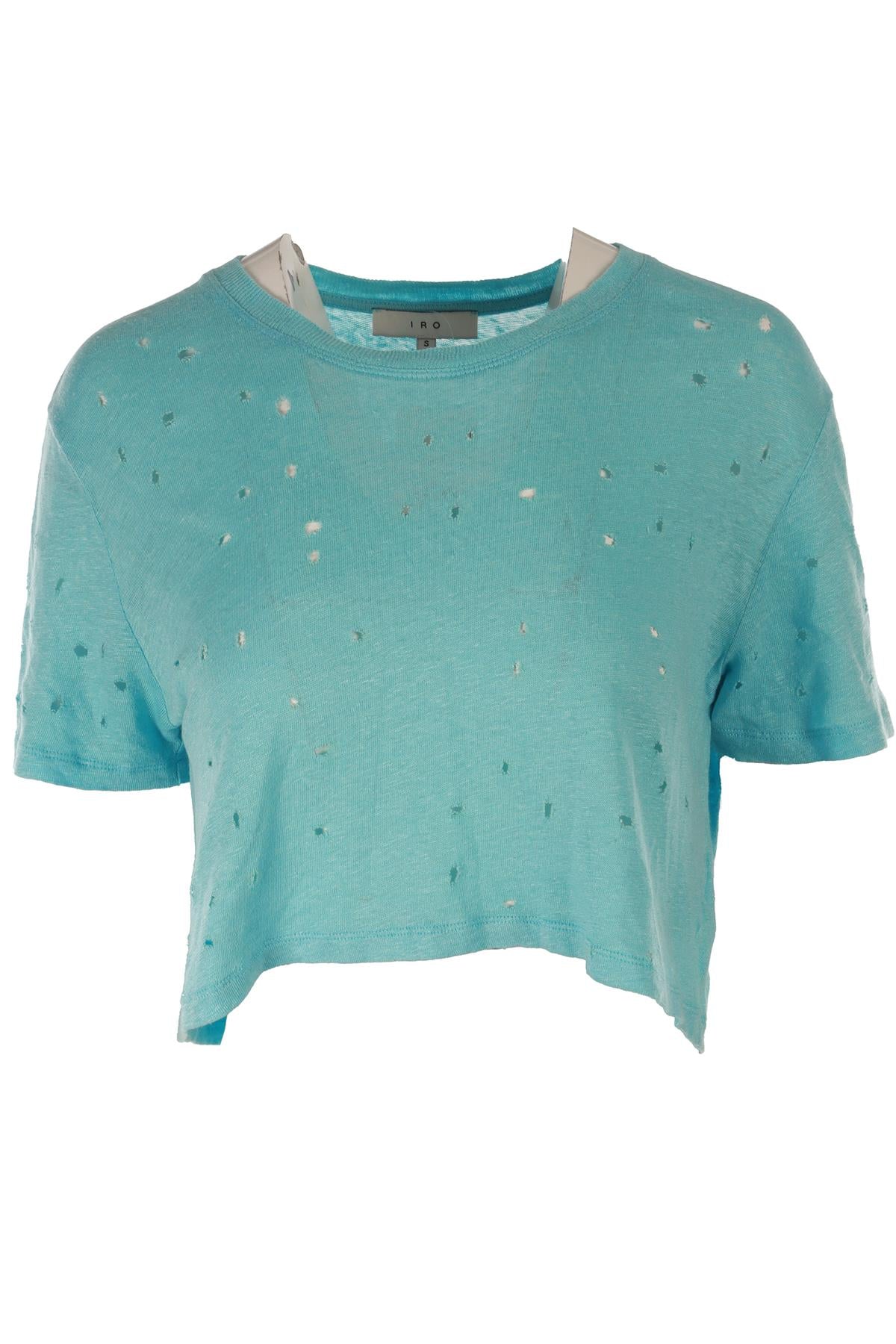 IRO BLUE LINEN TOP SMALL
