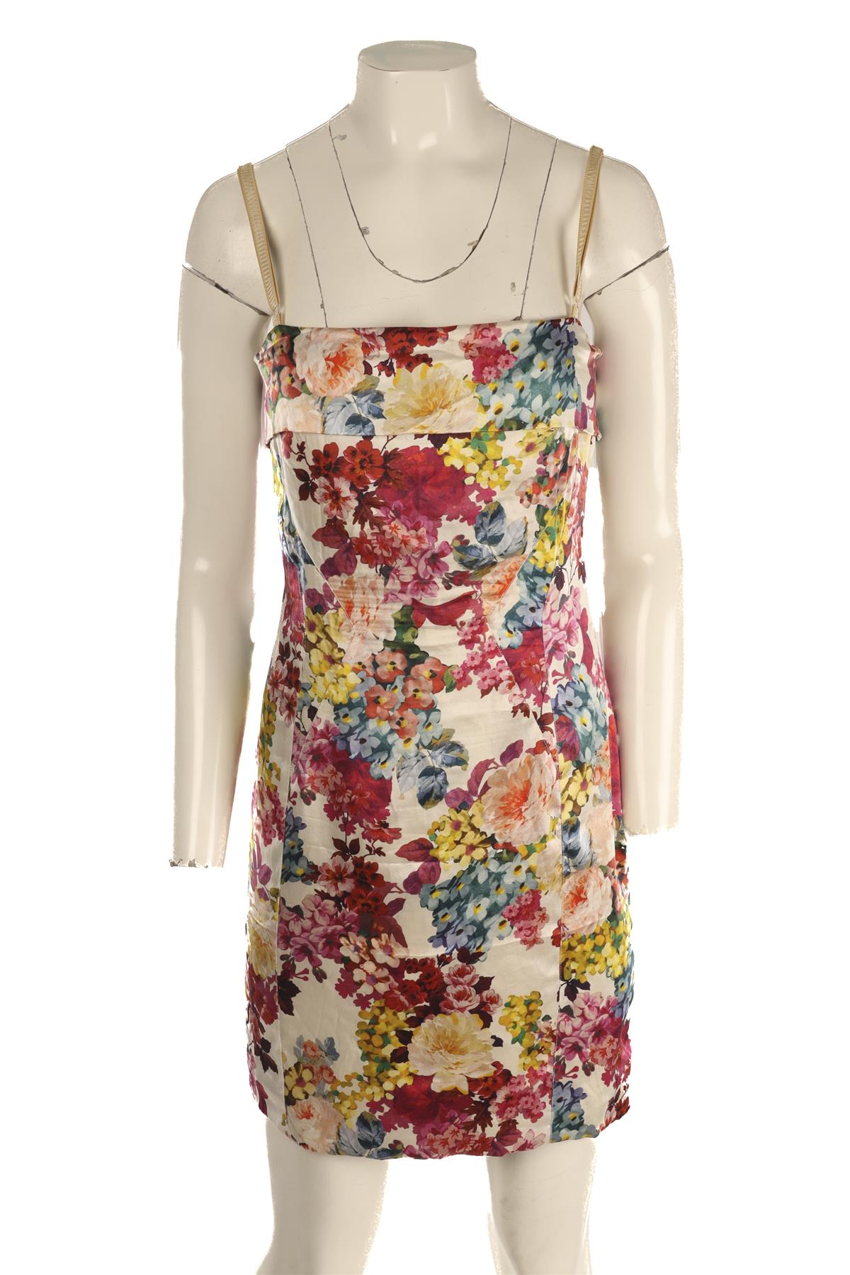 D&G MULTI SILK MINI DRESS IT 44 UK 12