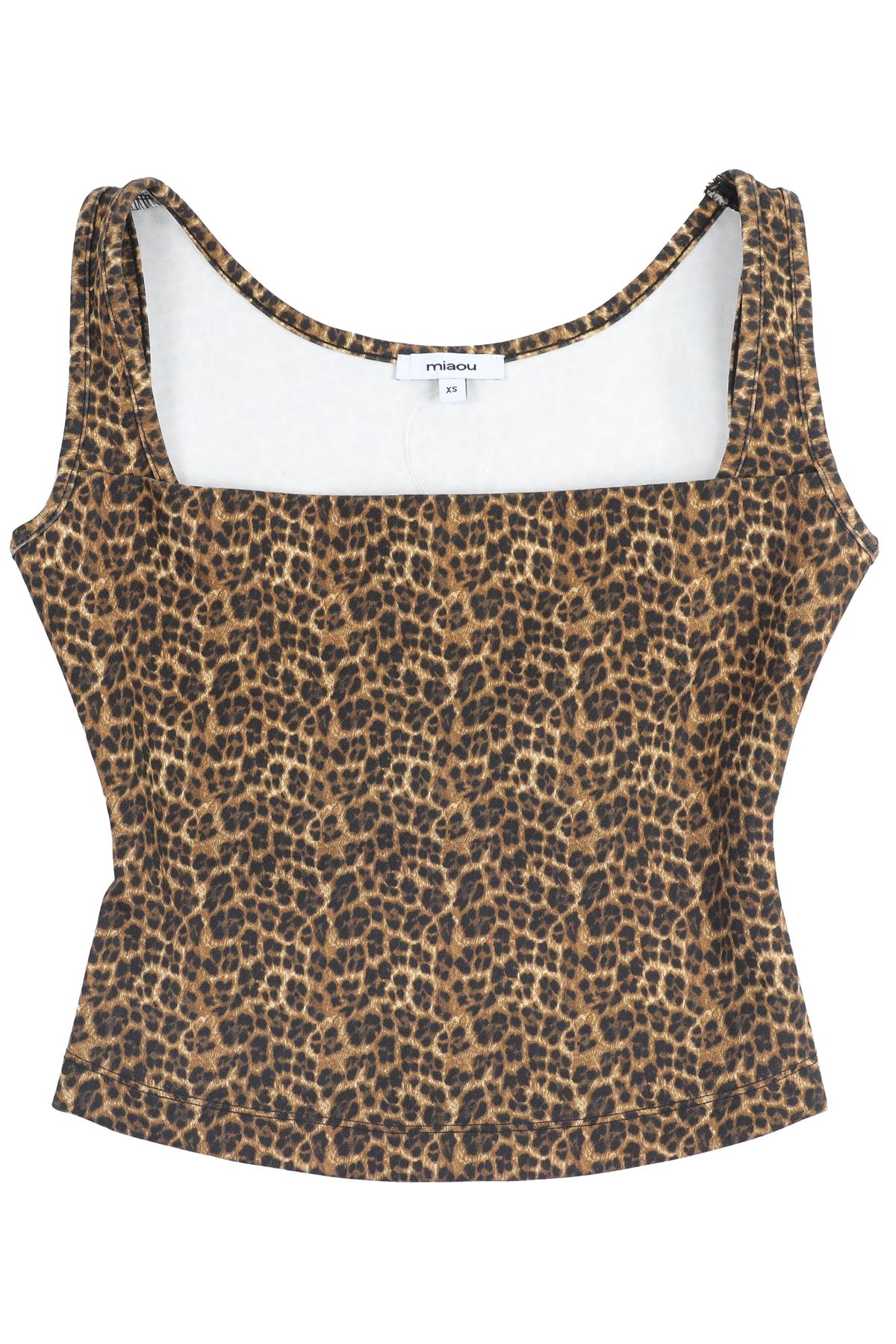 MIAOU BROWN RAYON TOP XSMALL