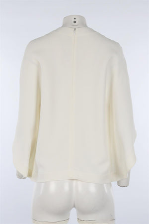 BALENCIAGA WHITE CREPE TOP FR 40 UK 12
