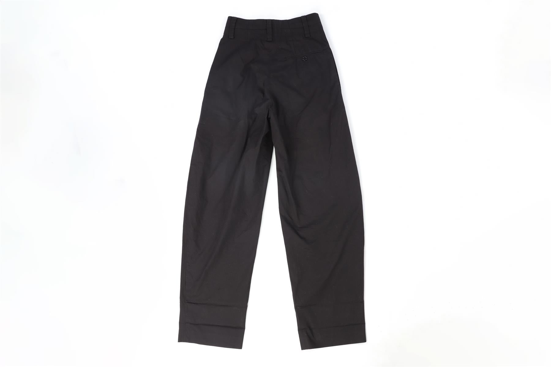ISABEL ETOILE MARANT BLACK COTTON TAPERED PANTS FR 34 UK 8