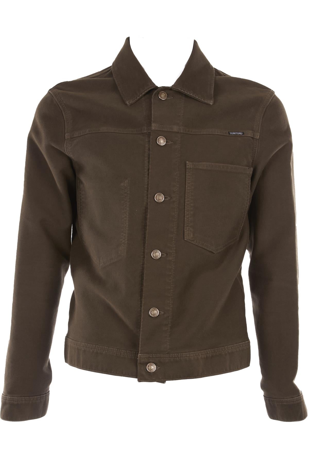 TOM FORD KHAKI COTTON JACKET MEDIUM