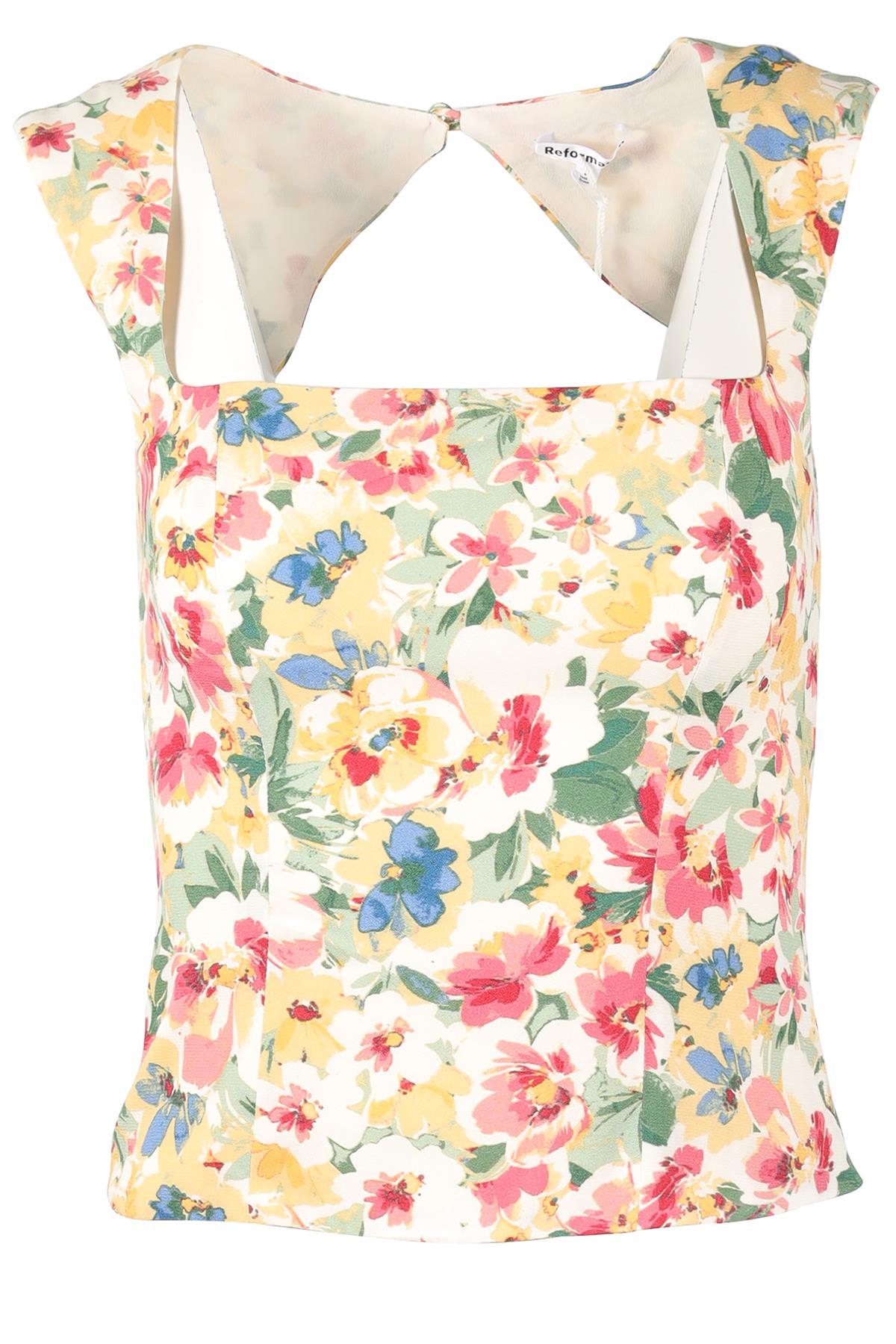 REFORMATION MULTI CREPE TOP US 2 UK 6