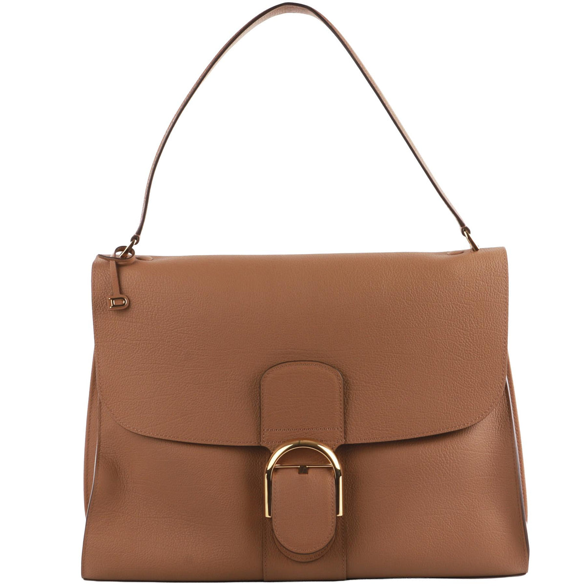 DELVAUX TAN BRILLIANT TEMPO MM LEATHER SHOULDER BAG