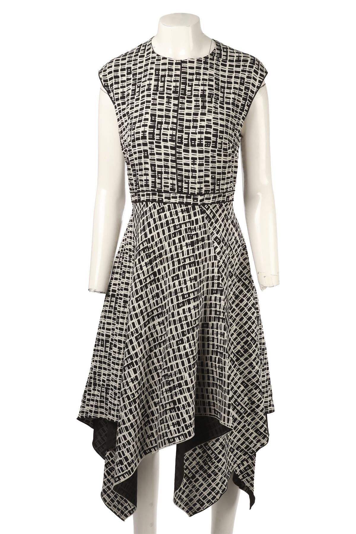 BLACK SILK MIDI DRESS