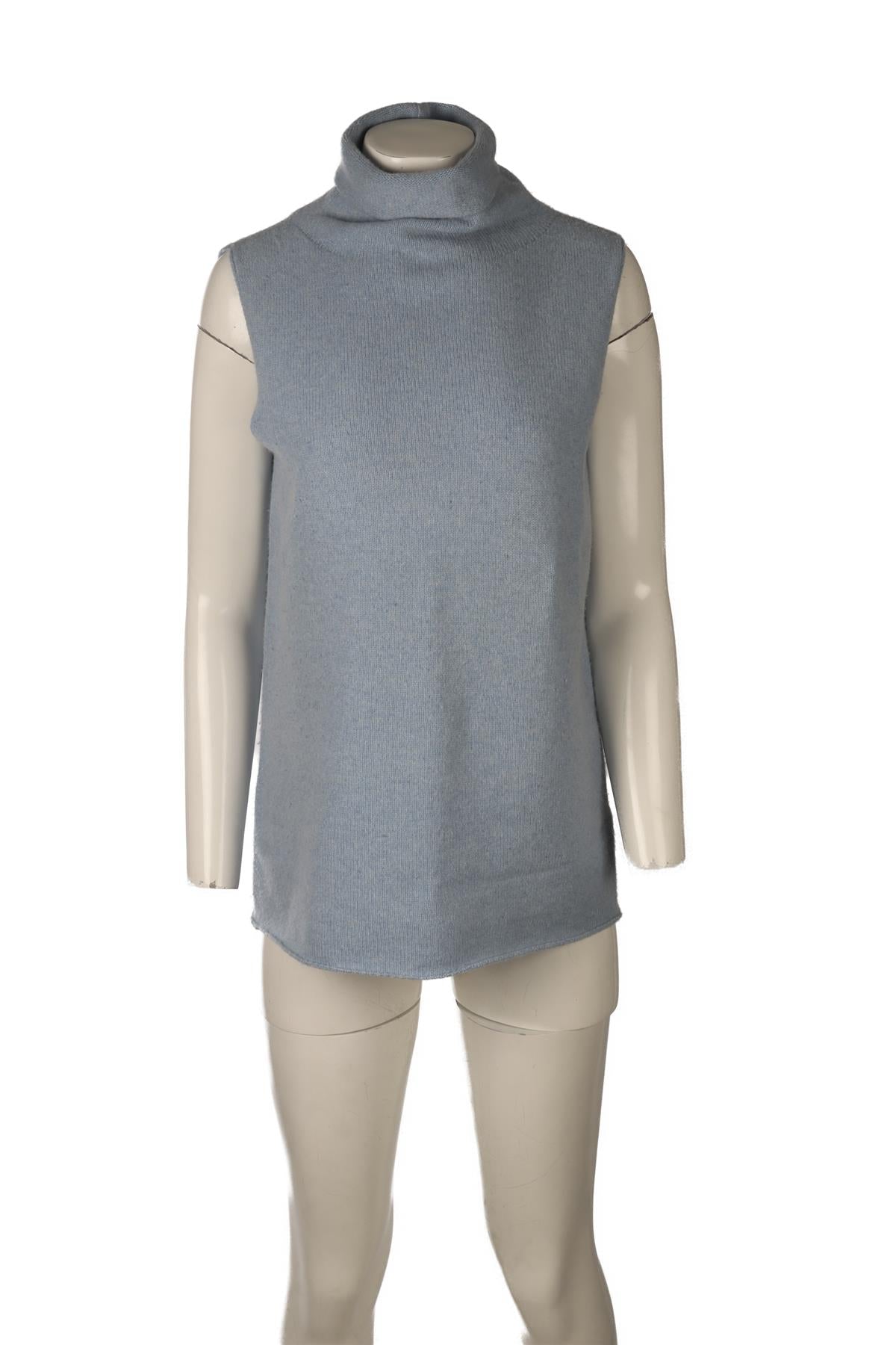THE ROW BLUE WOOL TOP SMALL