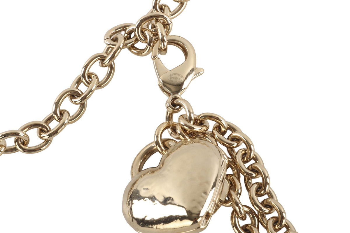 CHANEL GOLD 2022 HEART CHAIN WAIST BELT