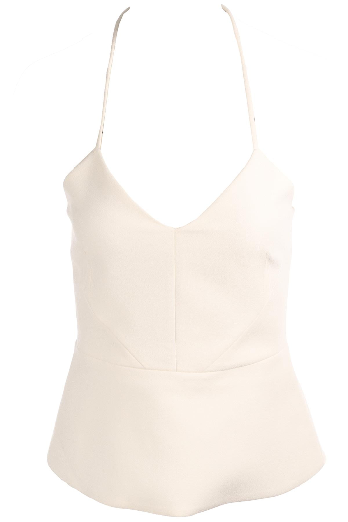 ROLAND MOURET WHITE CREPE TOP UK 8