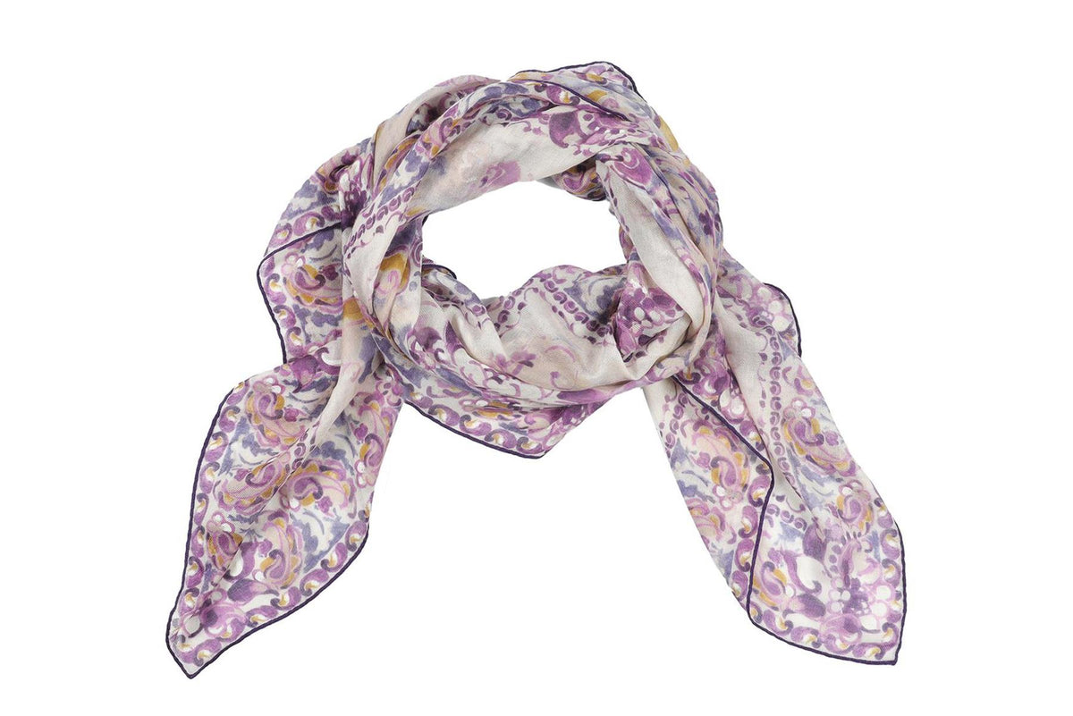 LORO PIANA PURPLE CASHMERE SCARF
