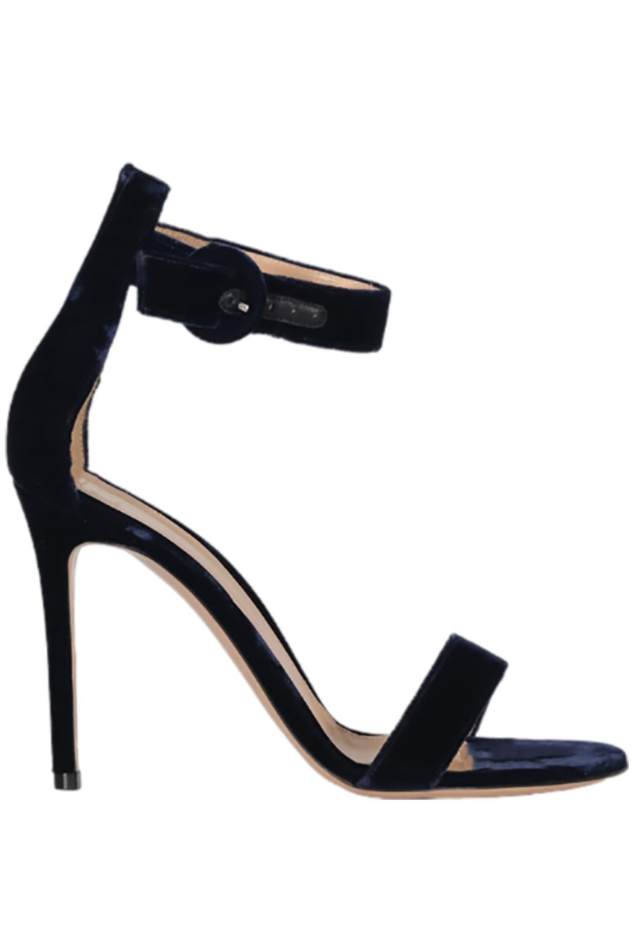 GIANVITO ROSSI VELVET SANDALS EU 38.5 UK 5.5 US 8.5