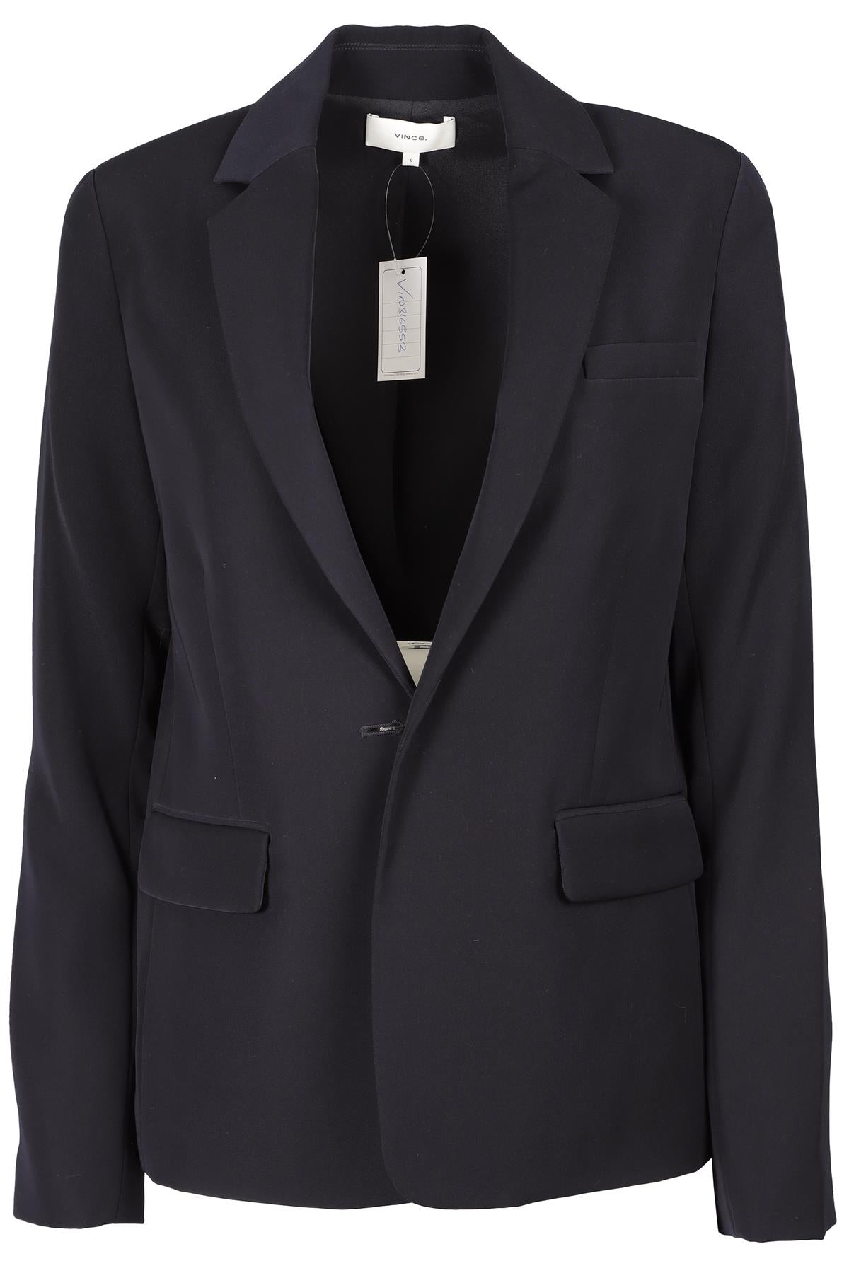 VINCE NAVY CREPE BLAZER US 6 UK 10